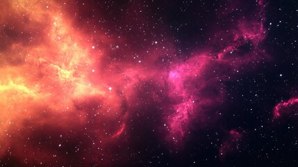 Poster - Planetary nebula in deep space featuring an abstract colorful background created through 3D cartoon rendering