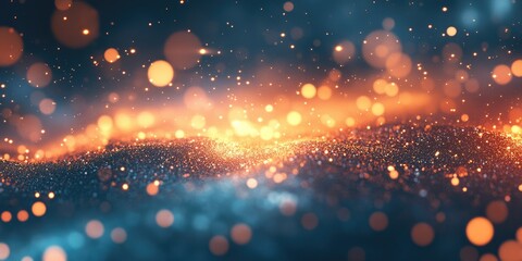 Poster - Elegant abstract background with bokeh lights and stars in a 3D cartoon rendering texture