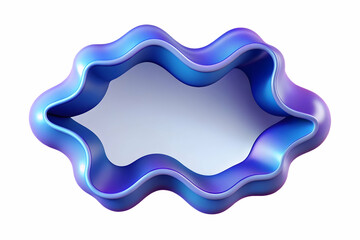 3D Digital waves border with glowing edges and central copy space concept as A border frame featuring digital waves with glowing edges that frame a central copy space. The waves create a dynamic and f