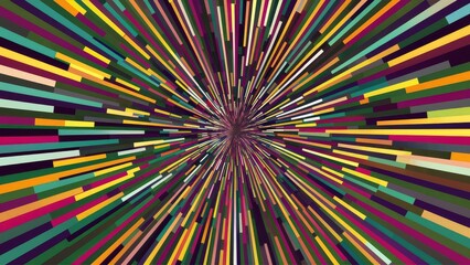Poster -  Colorful Abstract Striped Background Illustration