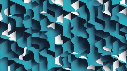 Poster -  Contemporary Abstract Blue Geometric Pattern Background - Ideal for Advertising, Corporate Presentations, Annual Reports, and Cover Designs.