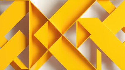 Poster - Contemporary Yellow Geometric Pattern Design