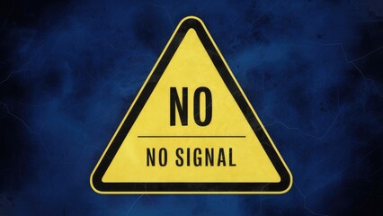 Poster - Dark screen featuring a warning triangle and 