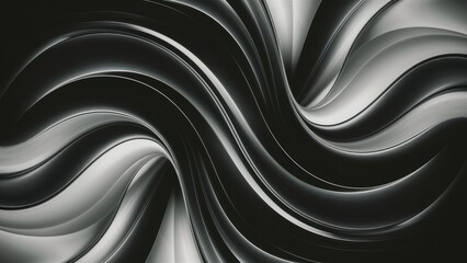 Poster - Dynamic Abstract Background with Flowing Black Curves