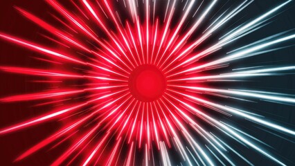Poster -  Dynamic Abstract Background with Radiant Red and White Light Effects