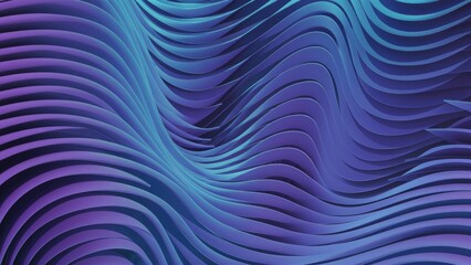 Poster -  Dynamic Abstract Wavy 3D Background Design