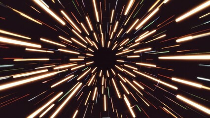 Poster - Dynamic Flashing Lights Background, Futuristic High-Tech Design, Aerial Element Composition
