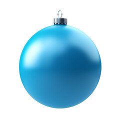 Wall Mural - blue christmas ball isolated on transparent background cutout