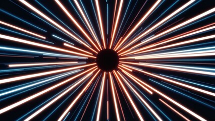 Poster -  Dynamic Light Stripes in Motion Against a Dark Background