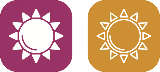 Sticker - Sun Vector Icon