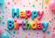 © AllanHonor - Vibrant Happy Birthday Typography with Colorful Decorations