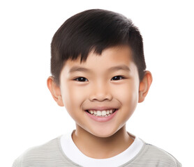 Canvas Print - PNG Portrait teeth child smile.