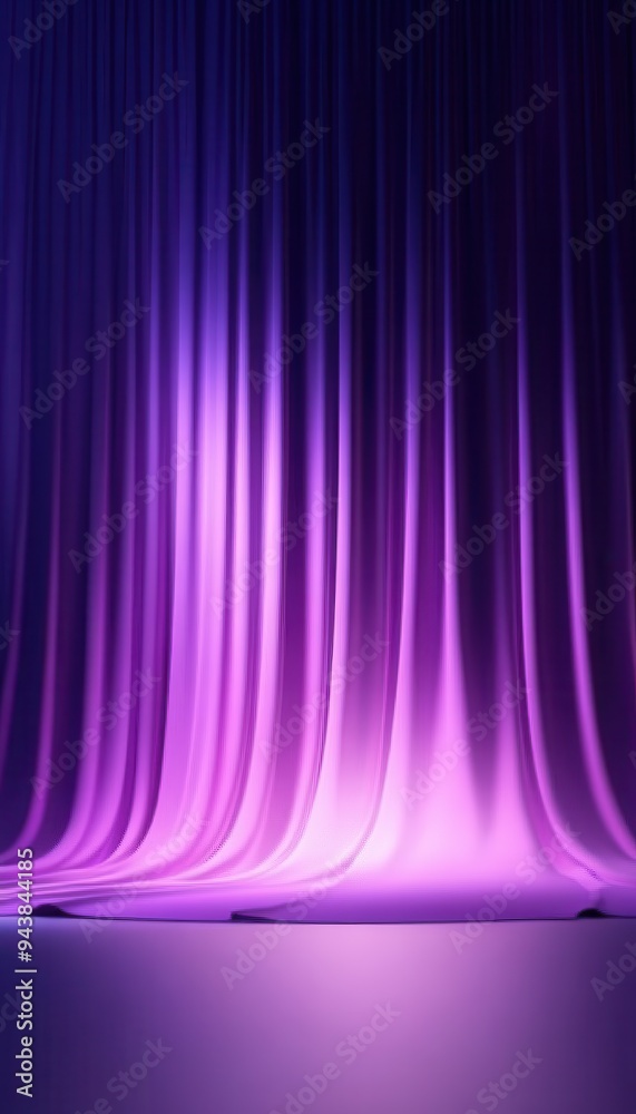 Elegant Purple Stage Curtains With Dramatic Lighting Creating A elegant-purple-stage-curtains-with-dramatic-lighting-creating-a
