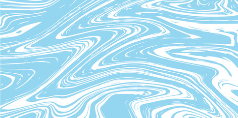 Wall Mural - abstract pattern white and blue marble texture and background. liquify swirl blue and white color ar
