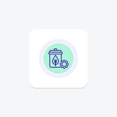 Wall Mural - Sustainable Waste Management line icon , vector, pixel perfect, illustrator file