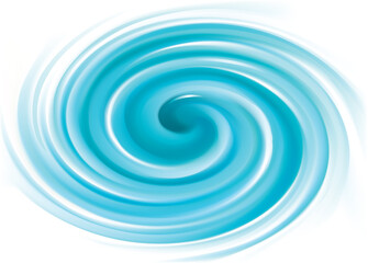 Wall Mural - Bright teal helix vertigo curvy twister rotary moving spray new year winter cyclone surface. Volute gyration blur flow cool ice shiny pure vibrant celeste color illustration space for text in center