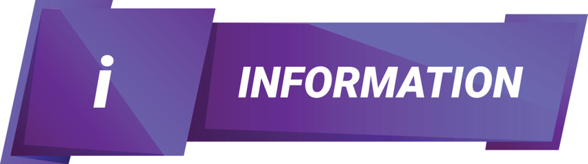 Poster - Purple information button is giving you important facts and details