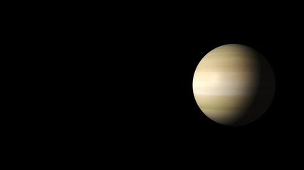 Wall Mural - planet saturn in space black screen 4k