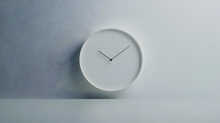 Poster - A minimalist and contemporary clock design featuring a single hand against a blank background offering ample copy space for branding messaging or creative overlays
