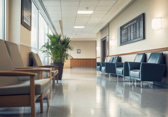 Canvas Print - Modern Waiting Area in a Building