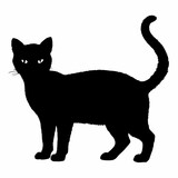 Fototapeta Koty - cat silhouette black vector SVG