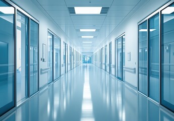 Canvas Print - Sterile Hospital Corridor