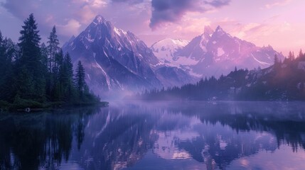 Poster - Mountain Lake Serenity