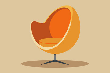 Wall Mural - Beautiful furniture egg chair vector art illustration 