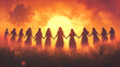 © Erika - amigas tomadas de la mano juntas caminando apoyo y amistad femenina emociones y conexiones positivas entre mujeres fuertes y poderosas