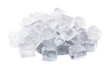 © Oratai - A heap of crushed ice cubes melting slightly isolated on white background