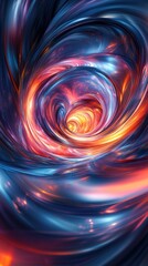 Wall Mural - Abstract Swirling Vortex of Color and Light
