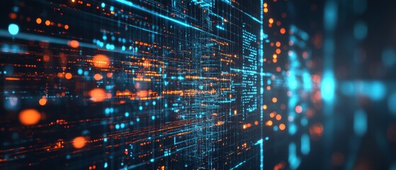 Aufkleber - Digital Background for Tech, AI, and Data Transmission