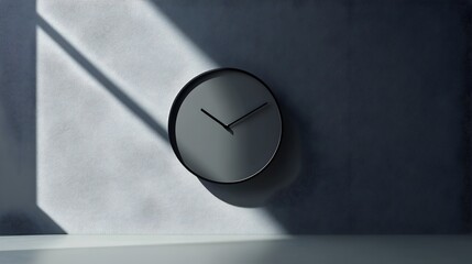 Poster - Minimalist Single Hand Clock   Elegant and Simplistic Timepiece for Contemporary Home or Office Decor  Minimal Design with Clean Lines and Monochrome Aesthetic