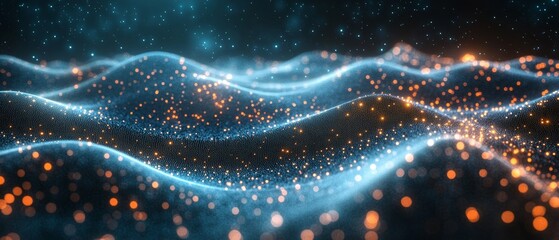 Poster - Abstract Digital Background for Tech and AI with Copy Space