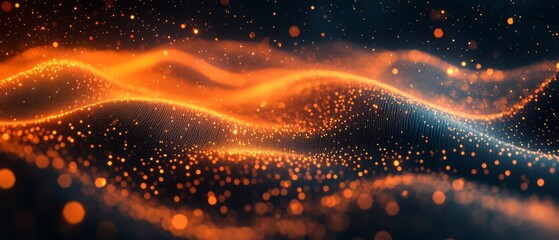 Poster - Abstract Digital Background for Tech and AI with Copy Space