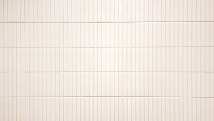 close up image of white beige ceramic clay wall tiles use as background with blank space for design.