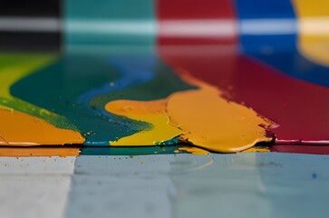 Poster - Rainbow colors stripes abstract background