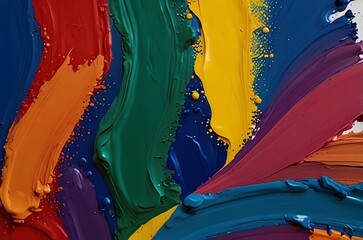 Poster - Rainbow colors stripes abstract background