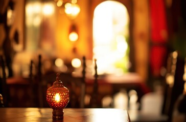 Canvas Print - Warm Glow in a Cozy Restaurant