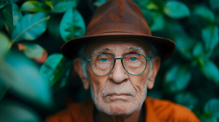 Poster - Elderly Enjoying Cup Tea The Garden