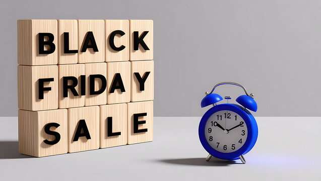 Black Friday Sale Stoke Background, Abstract Bold Letters  3D Text Glossy Design.