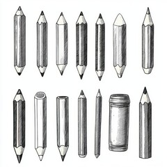 Poster - Doodle Style Pencil Vector Set
