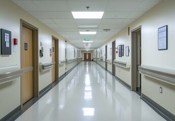 Poster - Empty Hospital Corridor