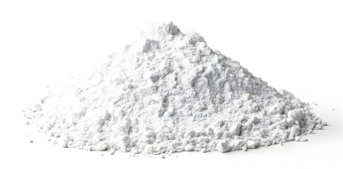 Wall Mural - A pile of flour isolated on white background