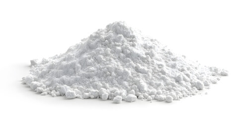 Wall Mural - A pile of flour isolated on white background