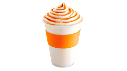 pumpkin spice latte isolated on a transparent background