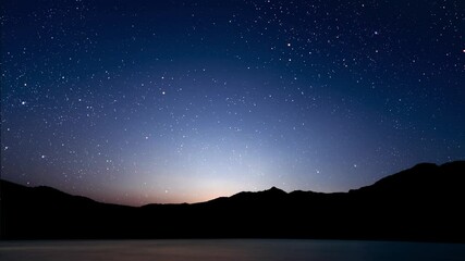 Wall Mural - a night sea sky with moon and stars