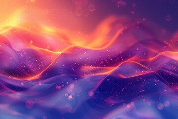 Canvas Print - A colorful, abstract background with a purple and orange wave