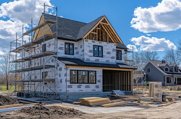 Wall Mural - New Home Construction Underway