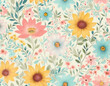© Daffodil - shabby chic cottage core ditsy floral pattern